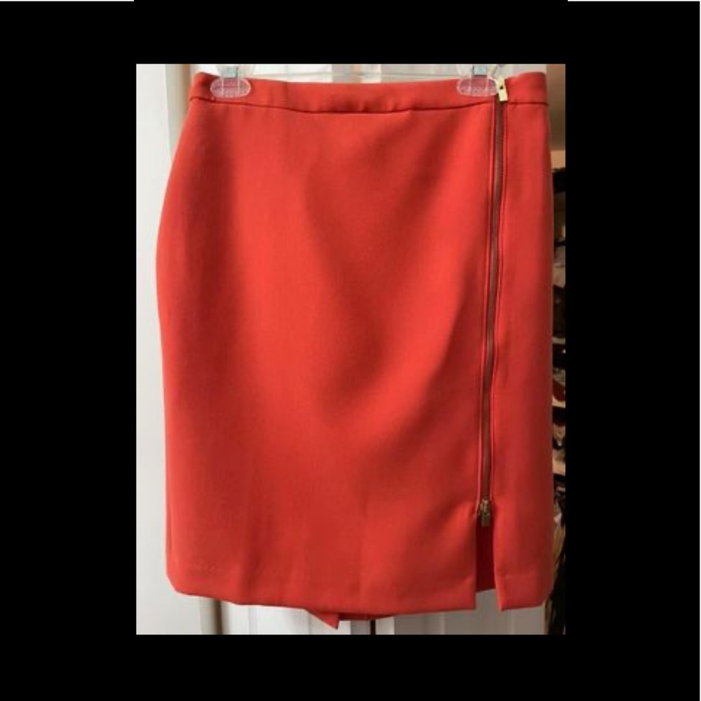 Front side zip lined skirt